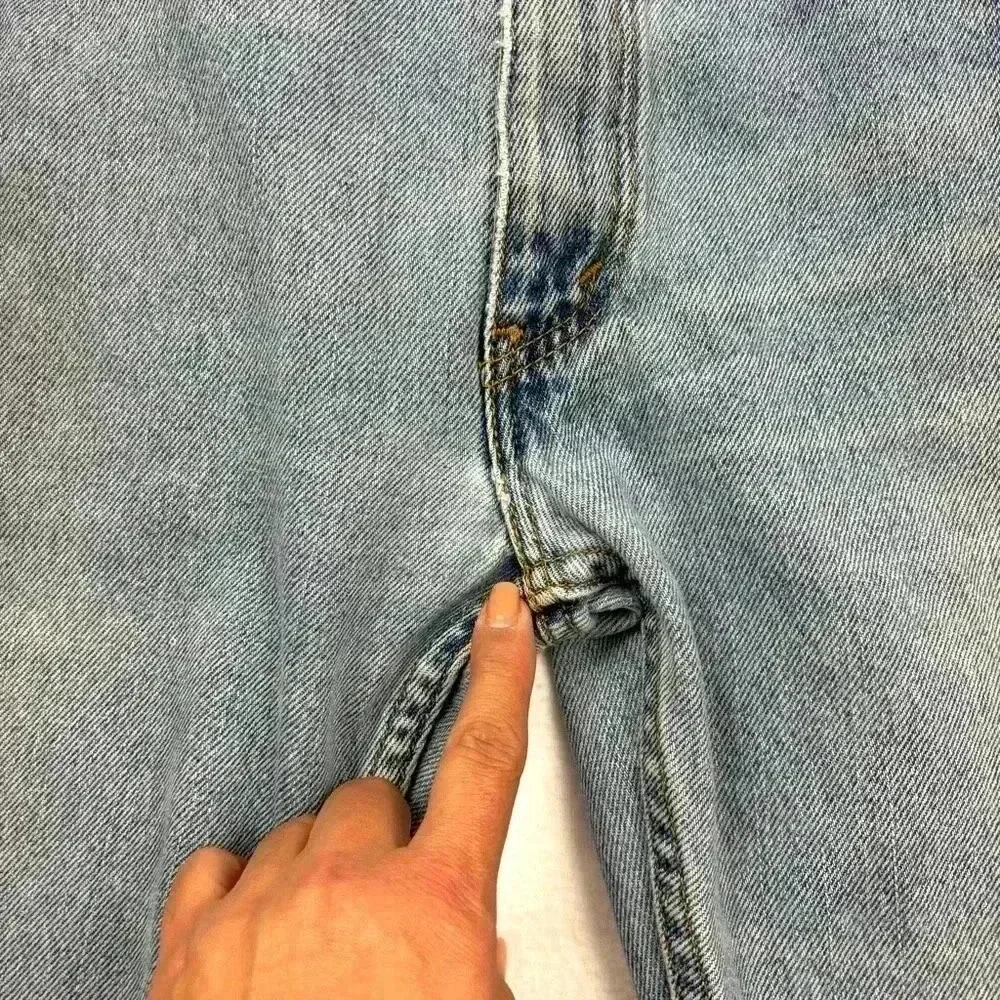 Vintage‎ Levi’s 505 Retro Med Wash Faded Slim Straight Mens Jeans Size 34/32